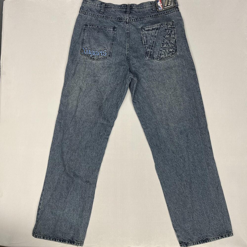 Denver Nuggets Jeans Denim Mens 36 Blue NBA Basketball UNK Denim Jeans Graphic